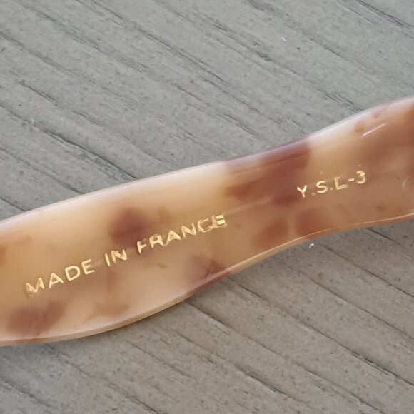 YVES SAINT LAURENT Vintage Sunglasses Large Tortoise Frames YSL Logo 80s - Picture 7 of 11